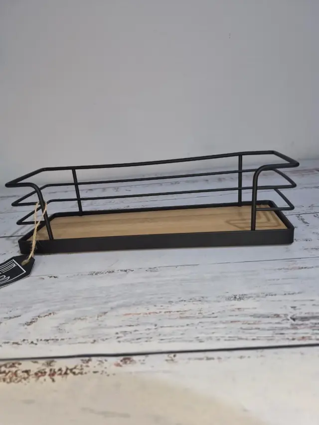Estante Organizador de Metal con Madera