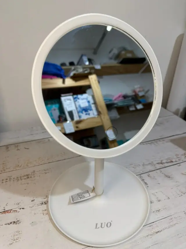 Espejo redondo con luz led