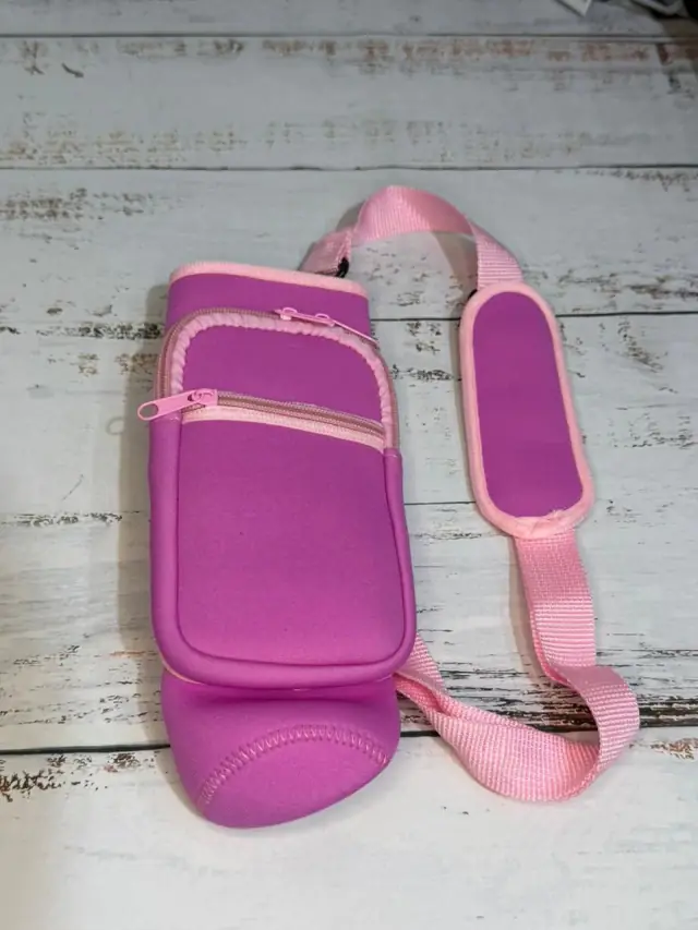 Funda para botella/vaso con correa y bolsillo