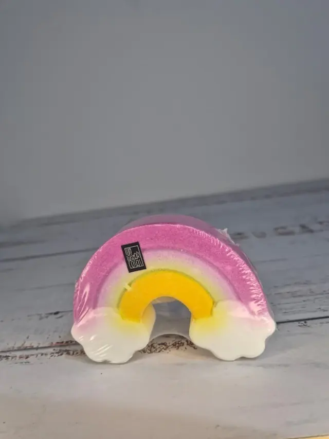 Sal de baño arcoiris